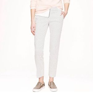 J Crew Campbell fit  cotton white/black patterned pants. Size 10